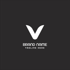 v letter logo design