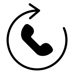 Contact us glyph icon