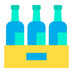 Flat Floating Bottle icon