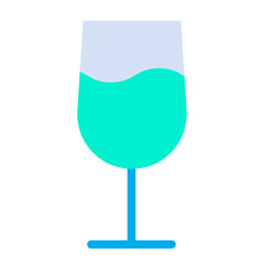 Flat Wine glass icon