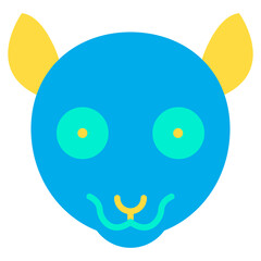 Flat Lemur face icon