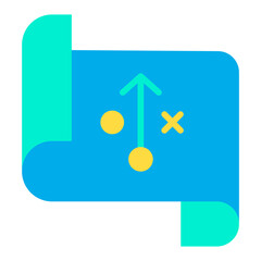 Flat  Strategy plan document icon