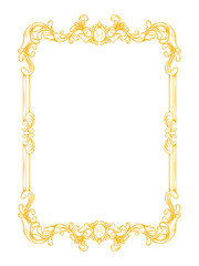 Ornament Border Frame Simple Gold