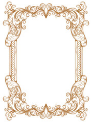 Ornament Border Frame Simple Gold