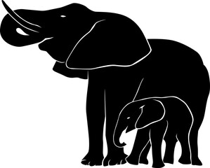 elephant africa silhouette