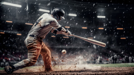 Baseball Softball The Batter Tries to Hit the Ball Digital Art Wallpaper Background Cover Brainstorming