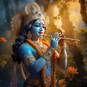 Krishna Playing flute 