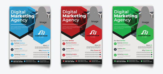 modern flyer mockup template design