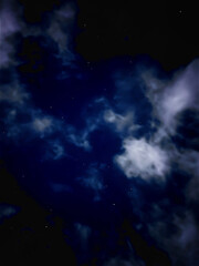 Fototapeta na wymiar 夜空に浮かぶ雲