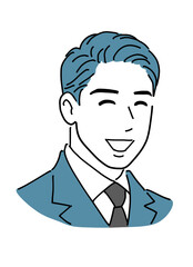 笑顔の若いビジネスマン
