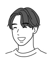 笑顔の若い男性