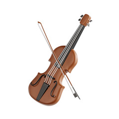 Fototapeta na wymiar Violin 3d icon