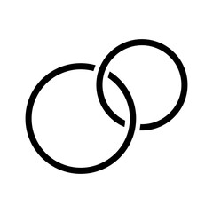 Wedding rings icon vector. Wedding illustration sign. Jewel symbol or logo.