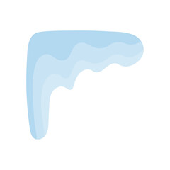 Snowy elements on winter background Vector created cartoon pattern for your design. Snow falls and animated snowflakes. flowing water, flow, liquid