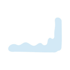 Snowy elements on winter background Vector created cartoon pattern for your design. Snow falls and animated snowflakes. flowing water, flow, liquid