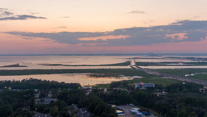 Daphne, Alabama at sunset in September
