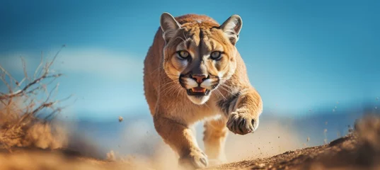 Fototapeten Puma cougar. Generative AI technology.   © Hero Design