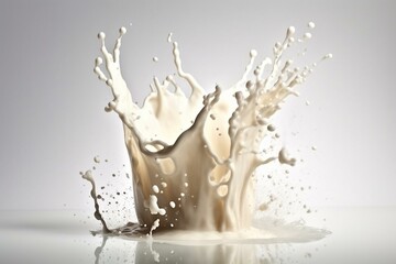 isolated milk splash. Generative AI