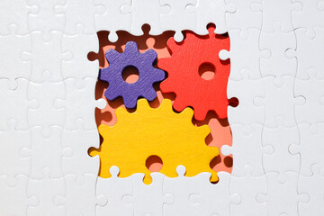 Puzzles, composition for different concepts and ideas