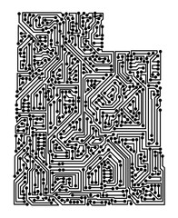 IT-Umriss des US-Bundesstaates Utah