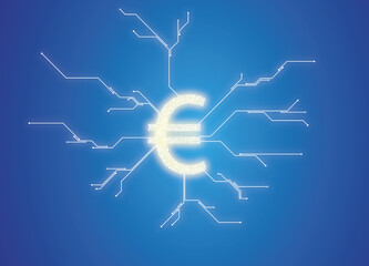 IT-Umriss des Euro-Symbols