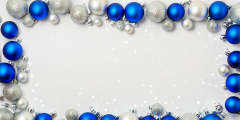blue christmas frame