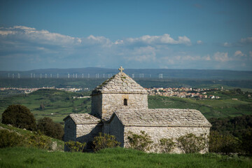 Chiesa di S. Maria Iscalas. Monte Traessu. Cossoine, Tergu, (SS) Sardegna. Italia