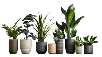 indoor plants in stylish pots for a natural touch
