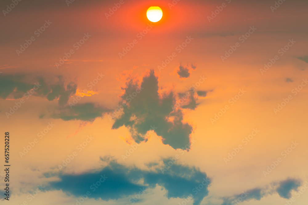 Wall mural sunset sky dramatic sunset clouds and sunset sunrays