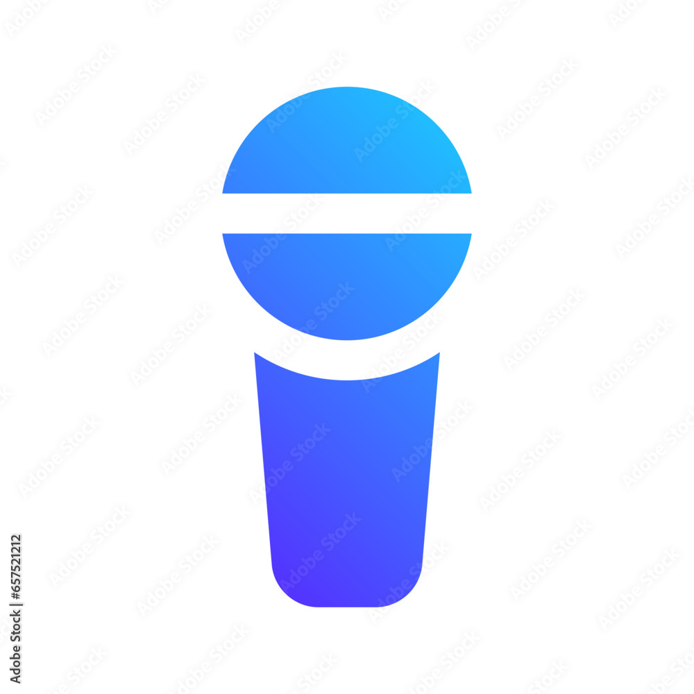 Sticker microphone gradient fill icon