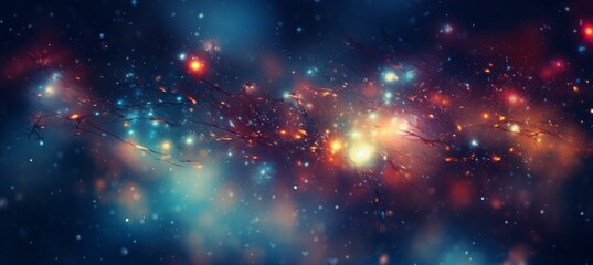 Colorful star space glitter. Generative AI technology.	
 - obrazy, fototapety, plakaty