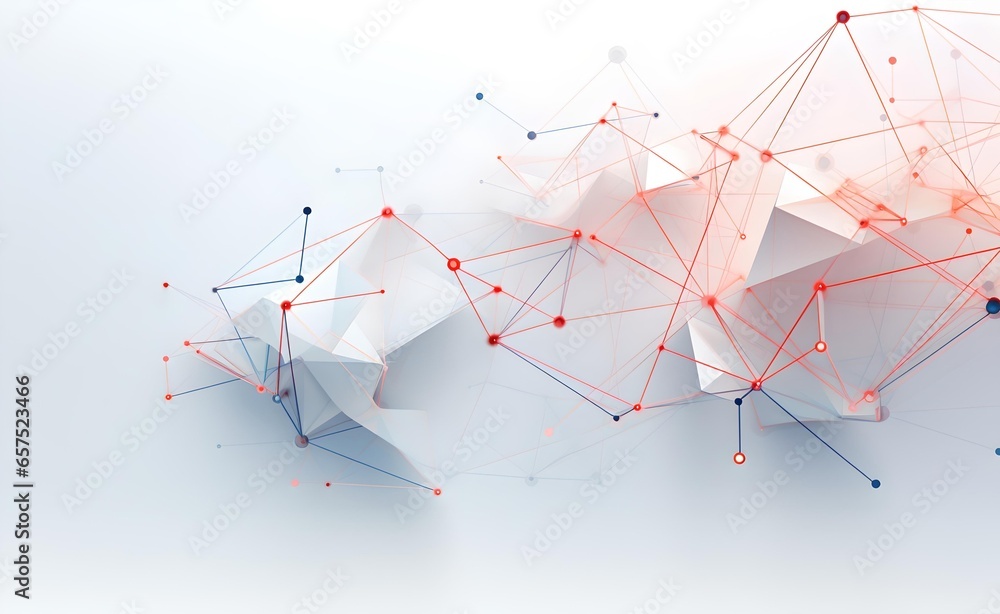 Poster digital technology white 3d geometry abstract graphics background.