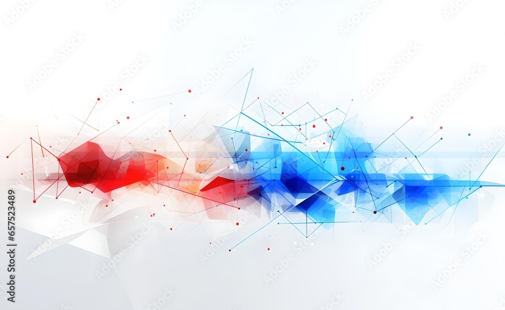 Poster digital technology white 3d geometry abstract graphics background.