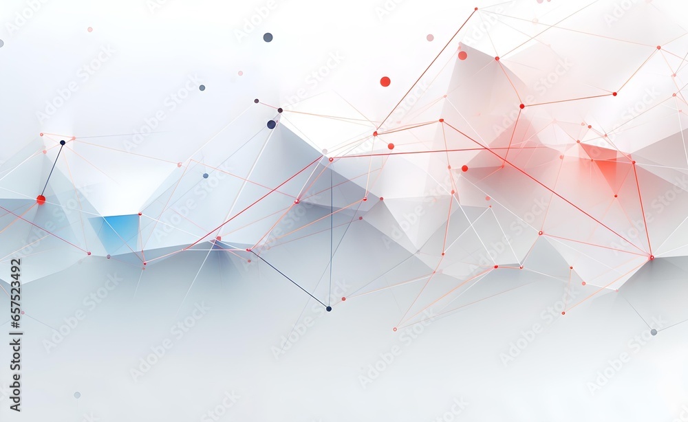Poster digital technology white 3d geometry abstract graphics background.