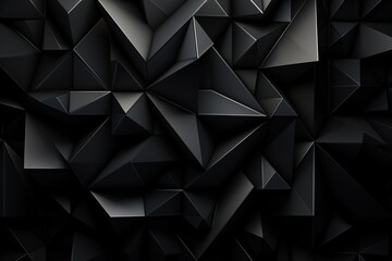 Abstract Geometric Black Background - obrazy, fototapety, plakaty