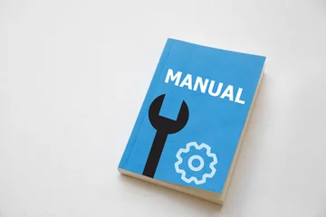Foto op Plexiglas Instruction manual book cover  user guide book © wor_woot