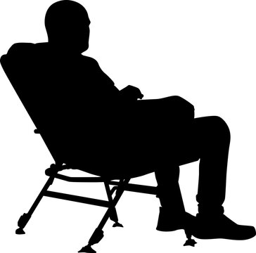 silhouette man sitting chair clip art preview