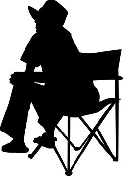 silhouette person sitting chair clip art preview