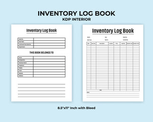 Inventory Log Book KDP Interior