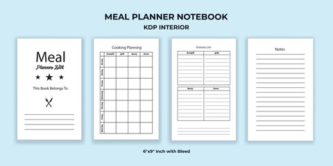Meal Planner Notebook KDP Interior