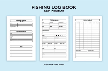 Fishing Logbook KDP Interior Template