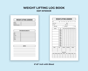 Weight Lifting Logbook KDP Interior