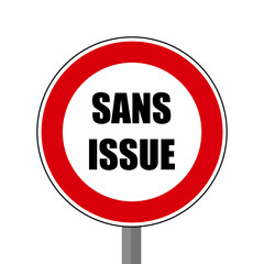Sans issue Interdit Panneau rond rouge 