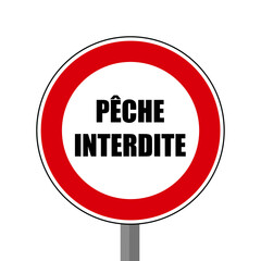 Interdit Panneau rond rouge 