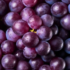 Close up of raw organic sweet red grapes background, wine grapes texture, Healthy fruits Red wine grapes background, top view