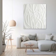 White Wonderland. Clean and Contemporary White Artwork. Created with Generative AI
