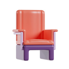Fototapeta premium Modern Colorful Armchair 3D Illustration