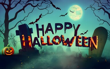 The name "happy halloween" background with a spectral carnival that comes to life at midnight, with ghostly rides spinning in a ghostly mist and ethereal laughter echoing through the fairground