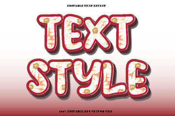 Text Style Editable Text Effect 3D Emboss Gradient Style