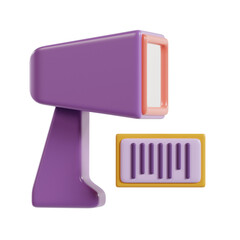 Barcode Scanner Illustration 3d icon